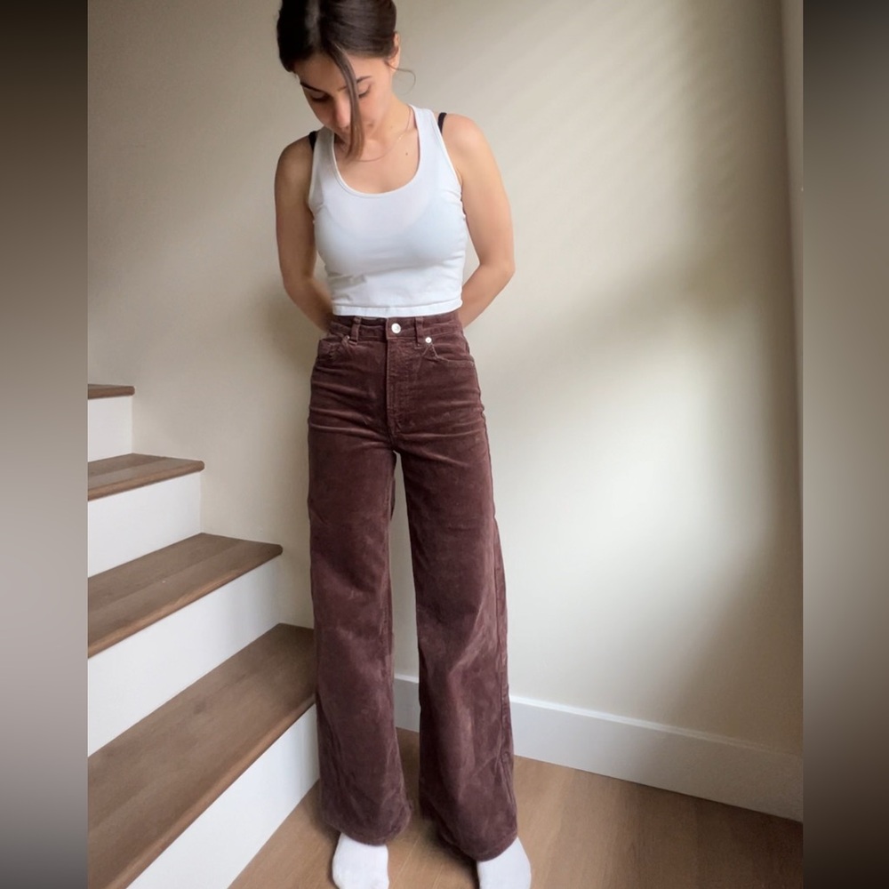 Brown corduroy pants